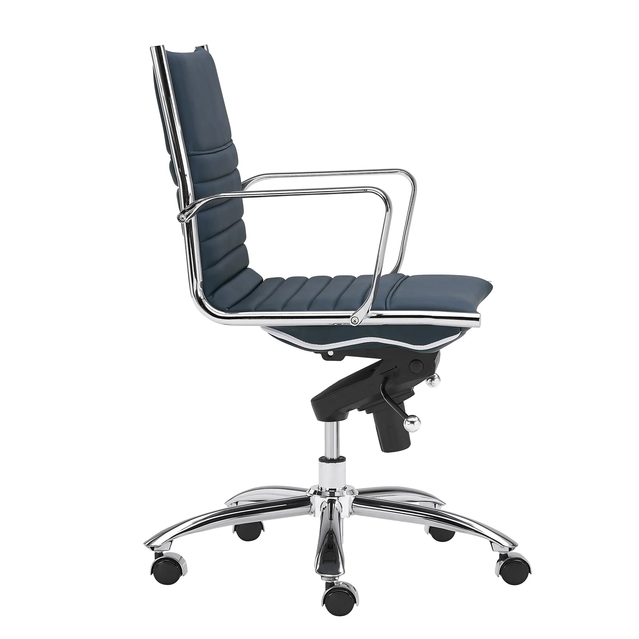 ES506 Low-Back in Blue with Chromed Steel Base