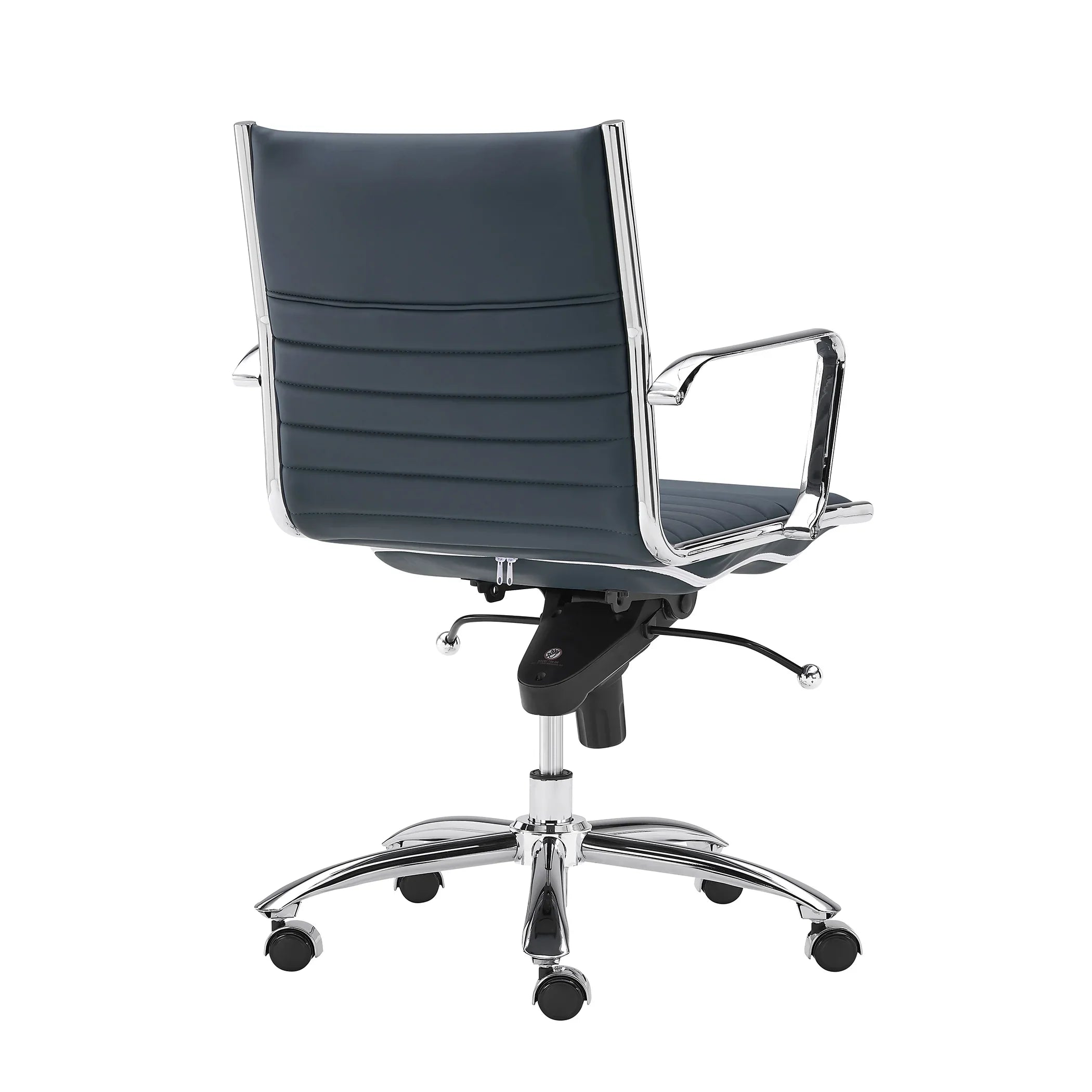 ES506 Low-Back in Blue with Chromed Steel Base