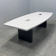 Newton Boat Shape Conference Table with Laminate Top and X1 Base