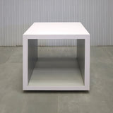 Albany Square Side Table with White Matte Laminate Finish - 20x20"SQ. - Stock #58