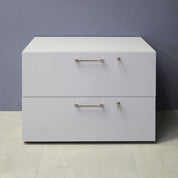 30-inch height Naples Lateral File Cabinet in folkstone gray matte laminate cabinet.