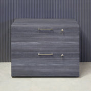 30-inch height Naples Lateral File Cabinet in storm teakwood matte laminate cabinet.