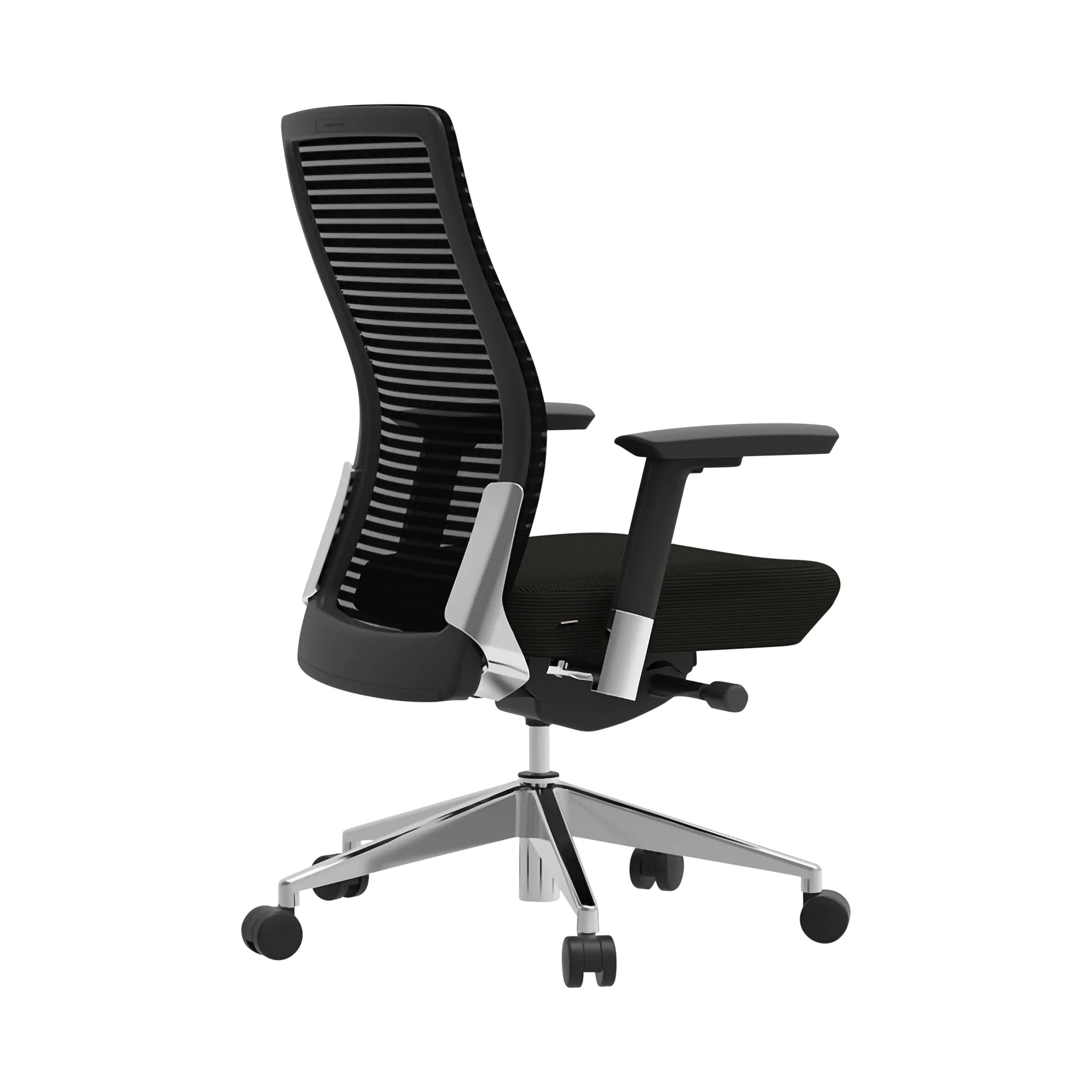 ES402 Task Chair in Black with Polished Aluminum