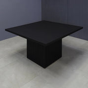 54-inch Newton Square Conference Table in black traceless laminate top & base.