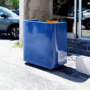 42-inch Valet & Host Desk in Blue Metal Powder-Coated Finish.