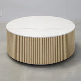 Norfolk Round Lobby Table with Solenne Marble Engineered Surface Top  - 42 In. - Stock #51