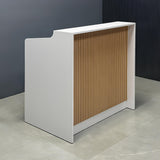 New Jersey Podium & Restaurant Hostess Desk In White Matte - 42 In. - Stock #189