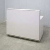 Dallas Straight Reception Desk with White Matte Laminate  - 48 In. - Stock #315