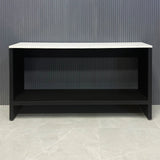 Boston Console Table in Calcutta Quartz Stone Top - 60 in. - Stock #39