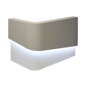 Nola L-Shape Curved Custom Reception Desk