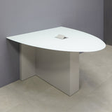 Raleigh Collaboration Table in White Tempered Glass Top - 60 In. - Stock #7