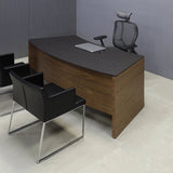 Seattle Curved Executive Desk with Engineered Surface Top