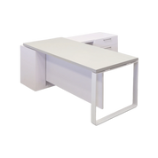 Aspen Executive Desk With Credenza and Laminate Top