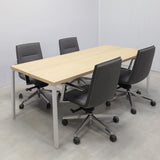 Newton Rectangular Conference Table X5 Base with Natural Ash PVC Matte Laminate  - 78 In. - Stock #151