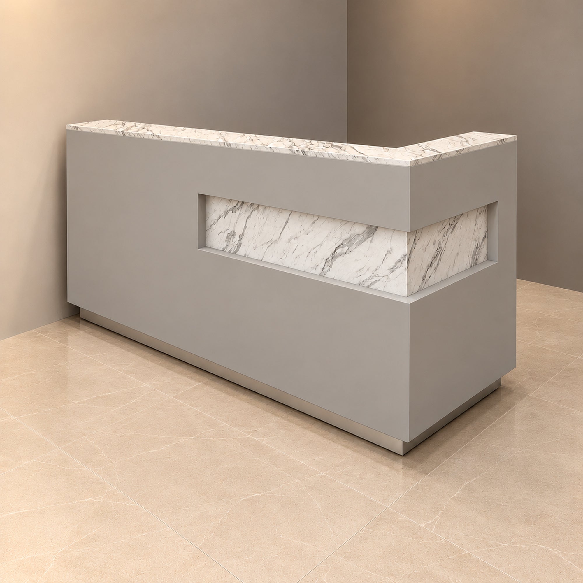 Manhattan L-Shape Custom Reception Desk