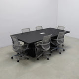 Newton Rectangular Conference Table In Black Traceless Laminate Top - 92 In. - Stock #5
