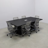 Newton Rectangular Conference Table In Black Traceless Laminate Top - 92 In. - Stock #5
