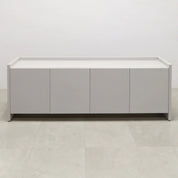 72-inch Aspen Storage Credenza in folkstone gray matte laminate credenza & doors.