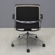 Arpina Conference and Meeting Room Chair in black upholstery, shown here.
