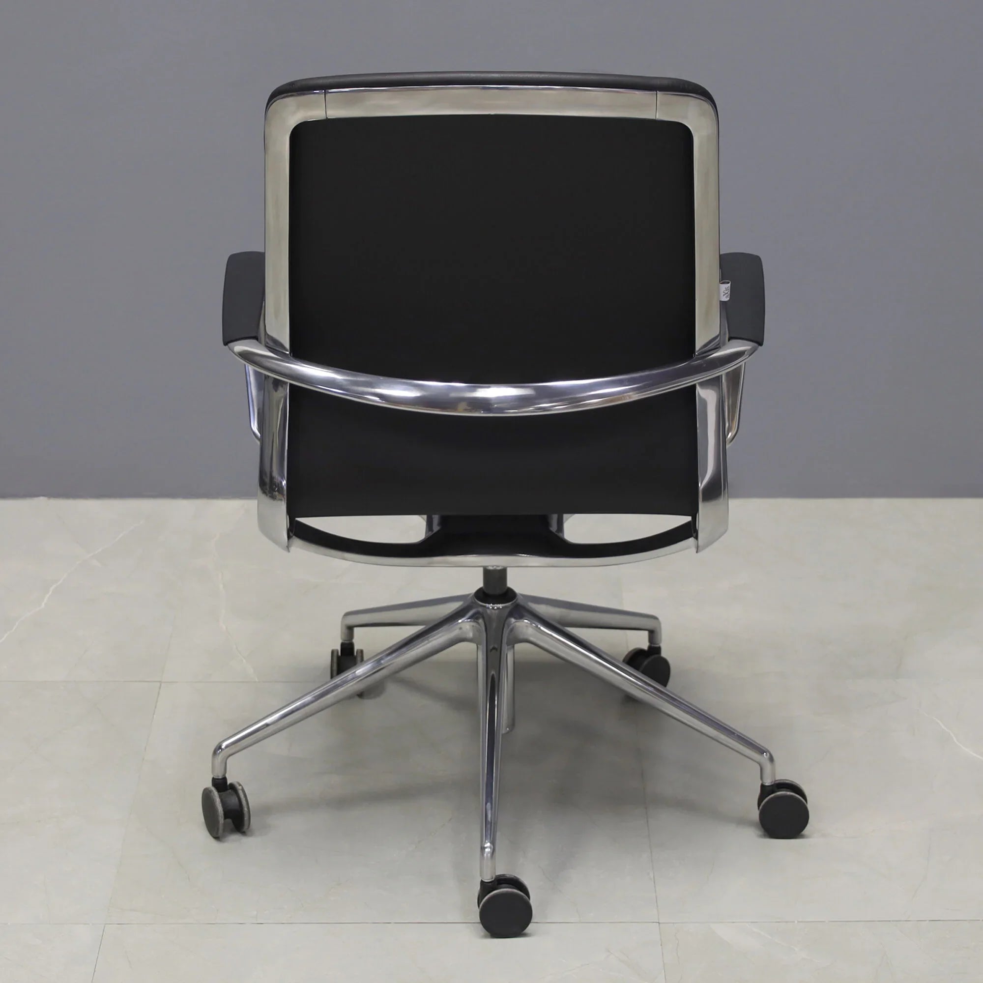Arpina Conference and Meeting Room Chair in black upholstery, shown here.