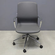 Arpina Conference and Meeting Room Chair in gray upholstery, shown here.