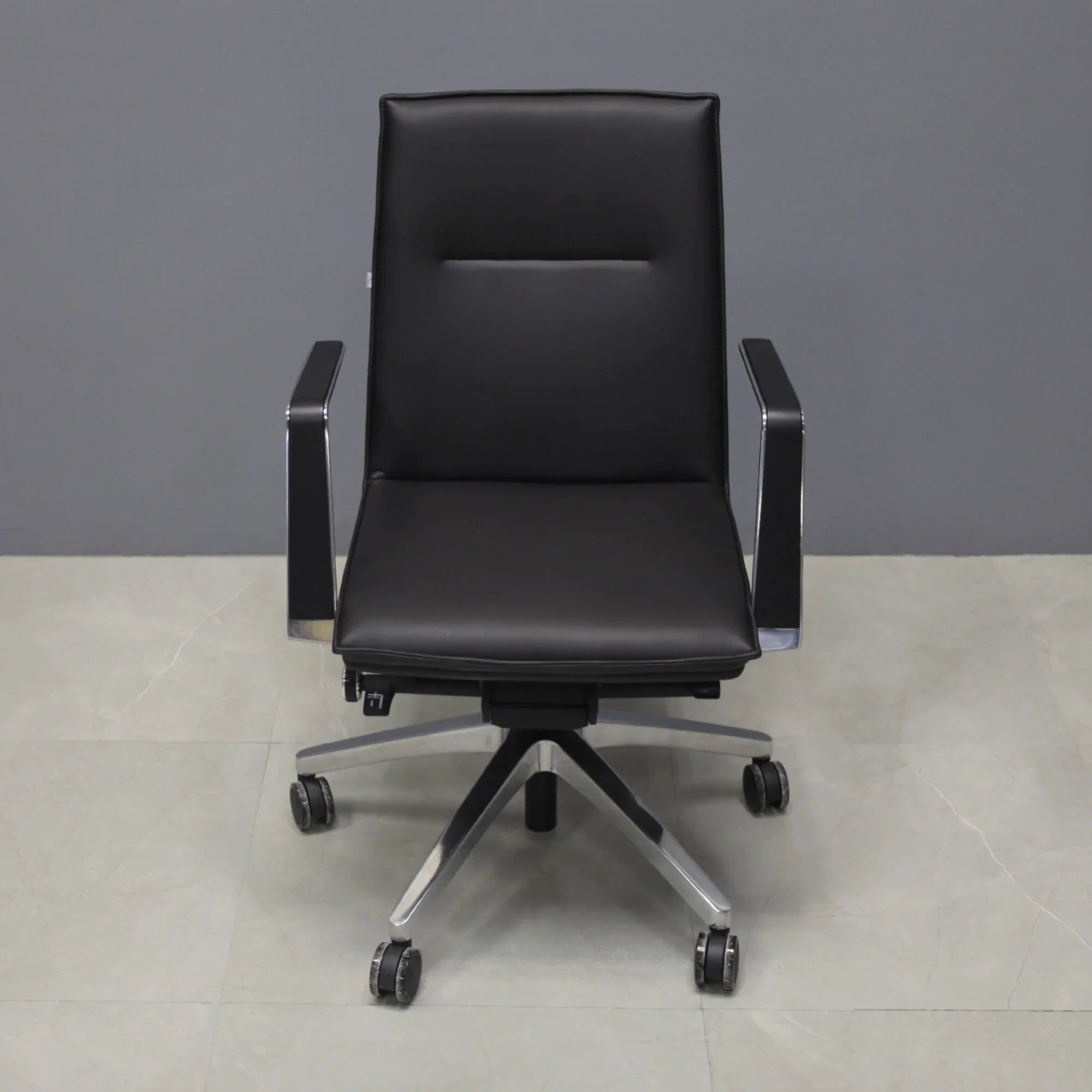 Casoni Conference and Task Chair in black upholstery, shown here.