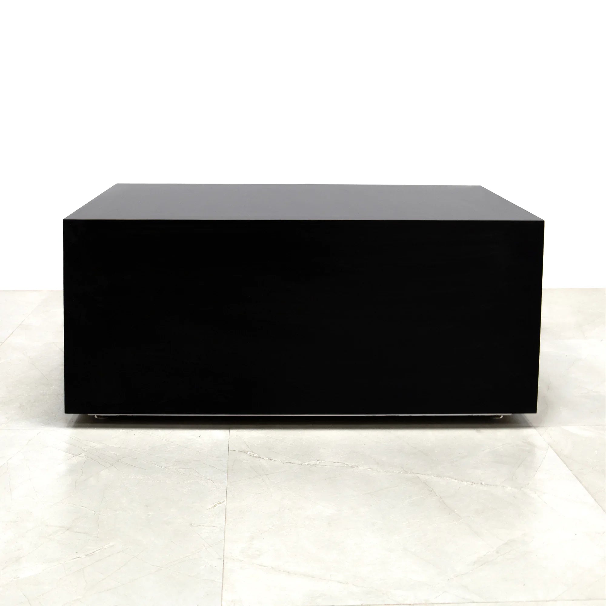 Norfolk Rectangular Lobby Table in black traceless laminate finish shown here.