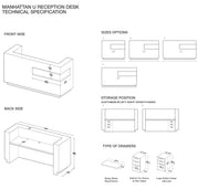 Manhattan U-Shape Custom Reception Desk