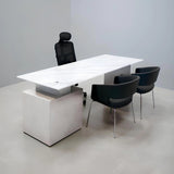 Avenue Straight Executive Desk With Engineered Surface Top